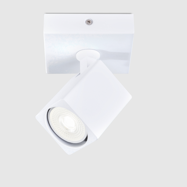 1 Light GU10 Square Spotlight White