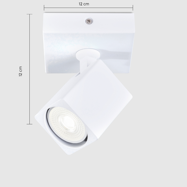 1 Light GU10 Square Spotlight White