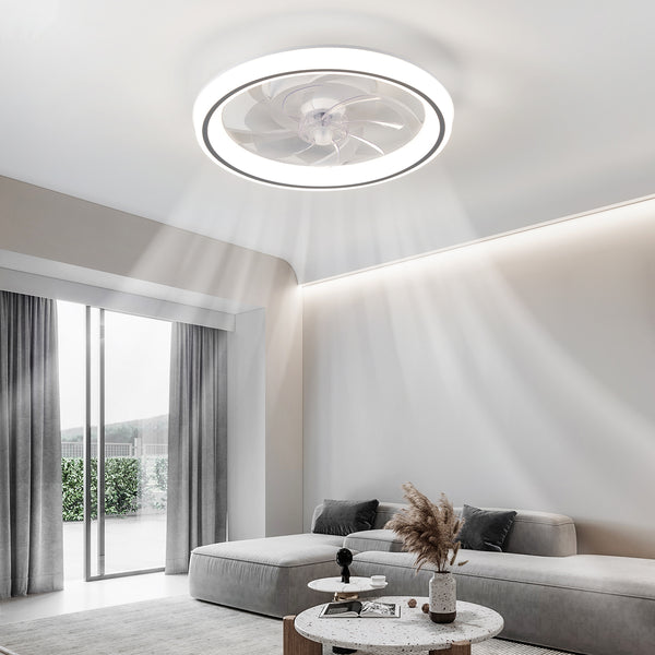 HARPER LIVING Modern Ceiling Fans with Lights and Remote, Dimmabl, 3 Colors Change/6 Speeds/Timing
