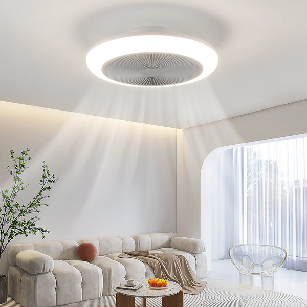 HARPER LIVING Ceiling Fan with Lights and Remote, Dimmable, 3 Colors Change/6 Speeds/Timing