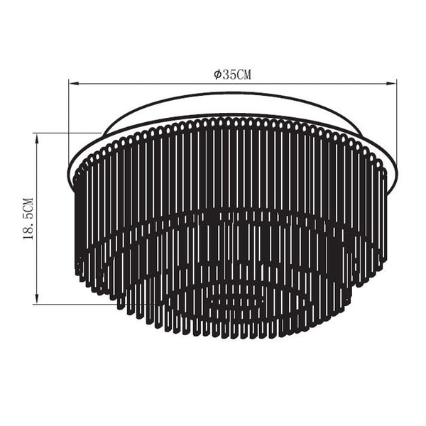 Crystal Bathroom Ceiling Light, 6xG9 Cap Type, Flush Mount, Water Resistant IP44