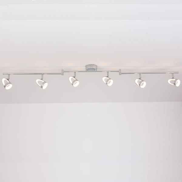 LED 6 Way Adjustable Bar Ceiling Spotlights Modern Lighting Adjustable Lights Warm White (3000K)