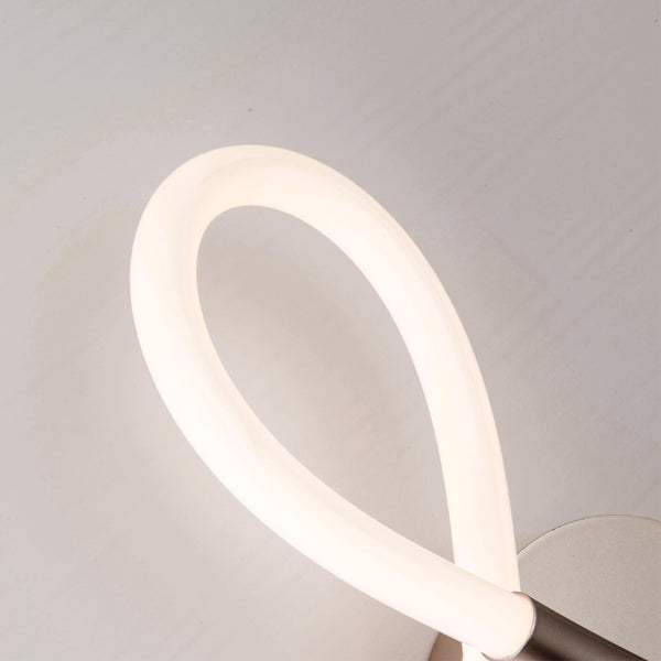 LED Wall Light and Sconce, Flexible Adjustable Polycarbonate Light, Matt Nickel, Non-Dimmable