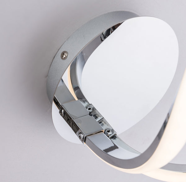 Harper Living HALO LED Wall Light with Toggle Switch, Polished Chrome Finish, Warm White (3000K)