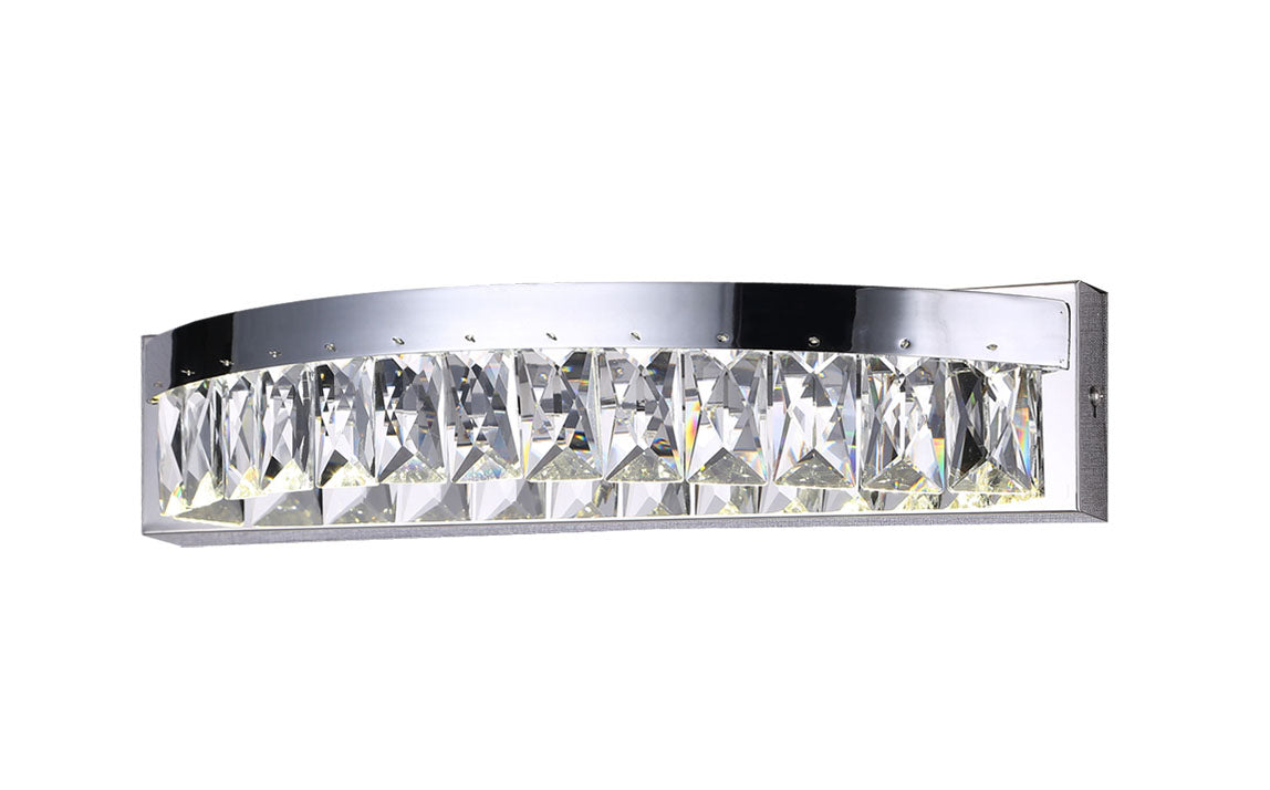 Harper Living single LED wall light polished chrome finish with crystals