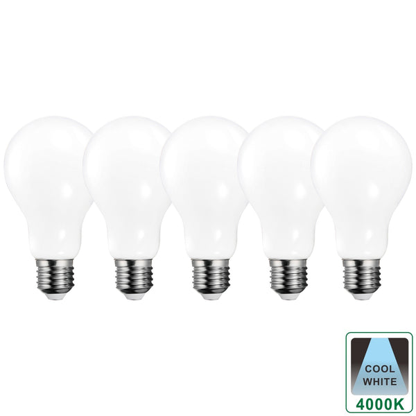 E27 16 Watts Non-Dimmable LED Traditional GLS Light Bulb, Opal Finish Cool White Packs of 3, 5 and 10