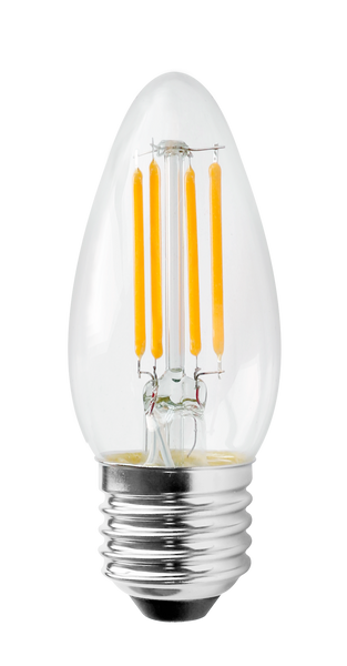 E27 4.5 Watts Dimmable LED Filament Candle Light Bulb, Pack of 3, 5 and 10