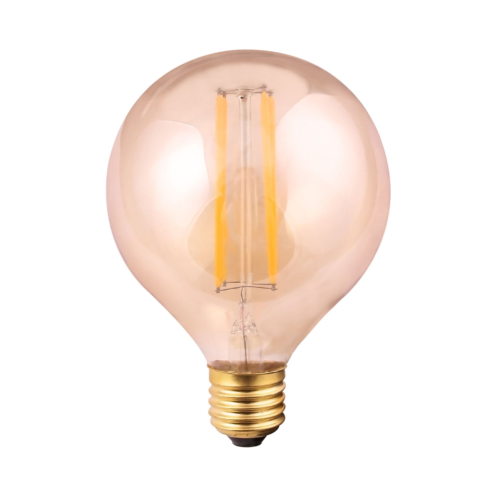 Harper Living G125/E27 8W Amber Glass Warm White Dimmable LED Bulb, Single Bulb