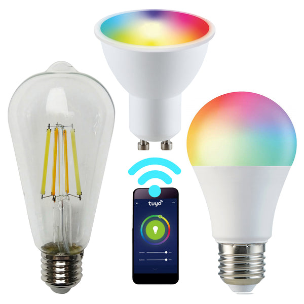 Wi-Fi E27 ST64 6.5 Watts LED Smart Bulb, CCT 2700K-6500K, Dimmable, Pack of 2